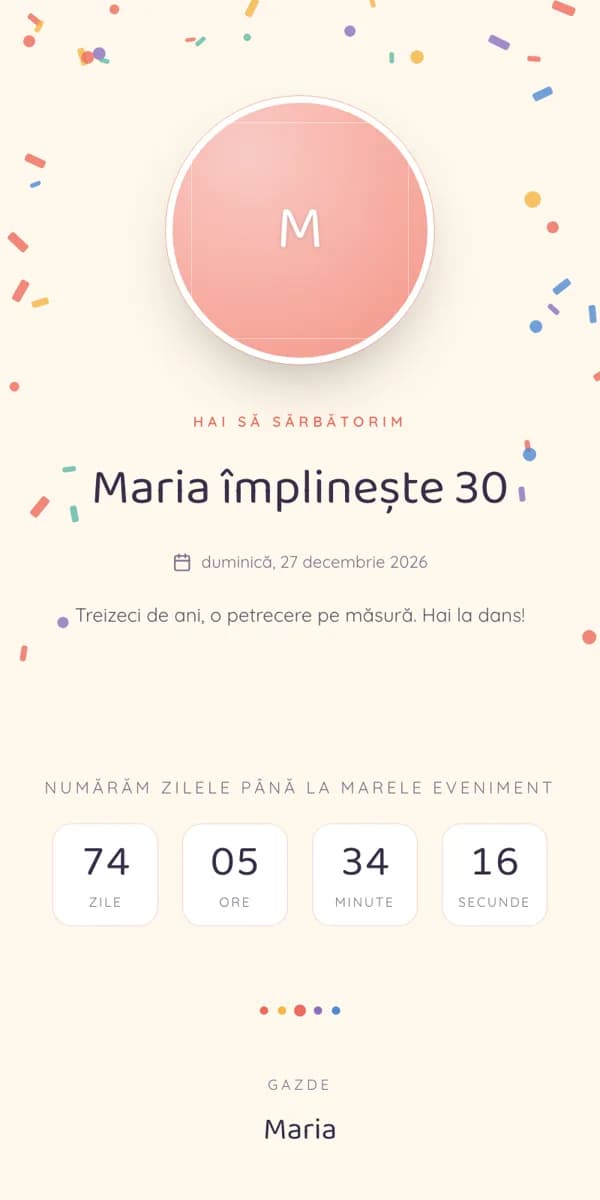 Modelul de invitație Fiesta pe telefon
