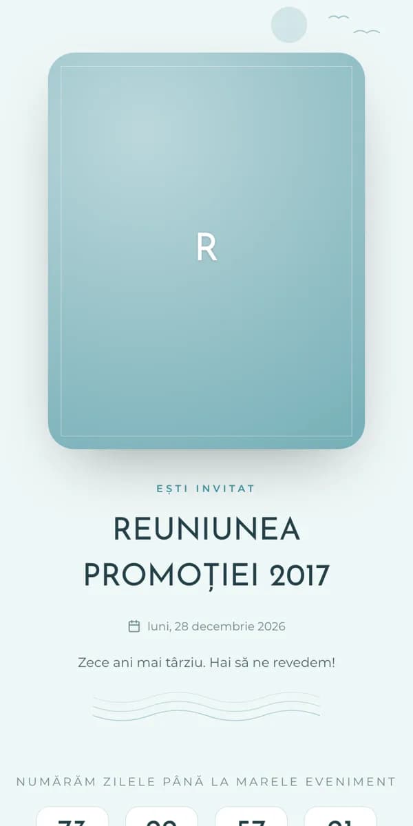 Modelul de invitație Marina pe telefon